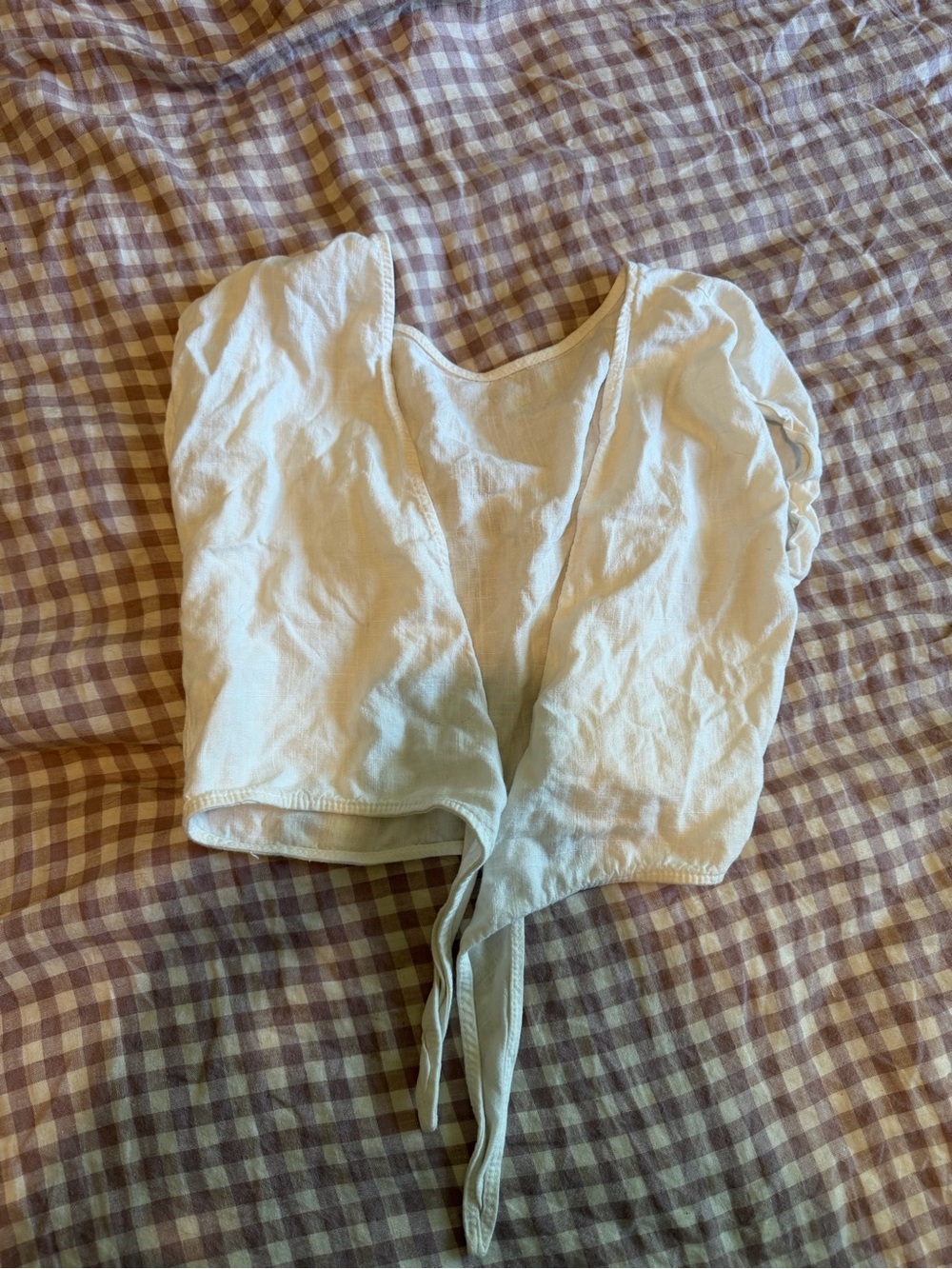 Princess Polly White Tie-Front Cropped Top
